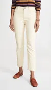 Dl1961 - Women's Mara Straight Corduroy In Meringue In Multi