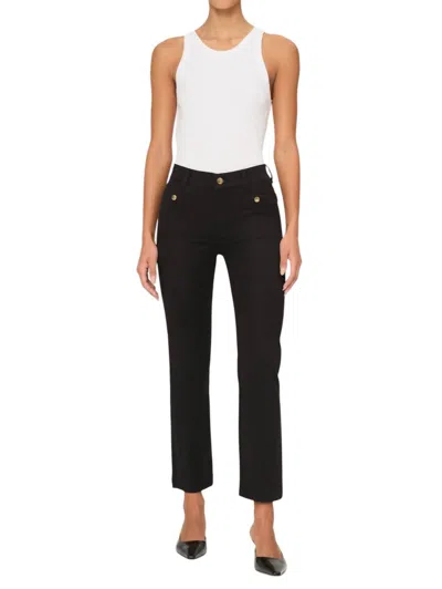 Dl1961 - Women's Mara Straight Mid Rise Ankle Jeans In Black Onyx