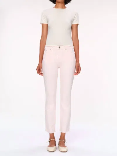 Dl1961 - Women's Mara Straight Mid Rise Ankle Jeans In Primrose Pink