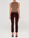Dl1961 - Women's Mara Straight Mid Rise Instasculpt Ankle Jean In Mulberry In Red