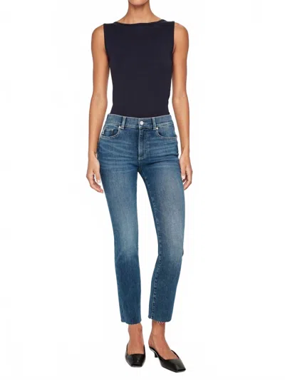 Dl1961 - Women's Mara Straight Mid Rise Instasculpt Ankle Jeans In Chancery