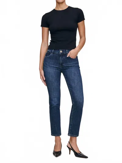 Dl1961 - Women's Mara Straight Mid Rise Instasculpt Ankle Jeans In India Ink