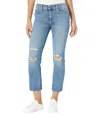 Dl1961 - Women's Mara Straight Mid Rise Instasculpt Ankle Jeans In Light Distressed In Multi