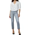 Dl1961 - Women's Mara Straight Mid Rise Instasculpt Crop Jeans In Smoke In Grey