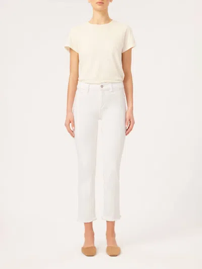 Dl1961 - Women's Mara Straight Mid Rise Jean In Milk In White