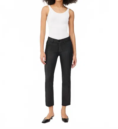 DL1961 - WOMEN'S MARA STRAIGHT MID RISE JEANS IN BLACK COATED