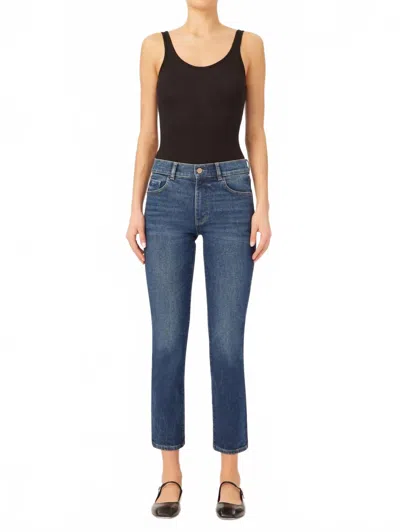 Dl1961 - Women's Mila Cigarette Mid Rise Jean In Blue