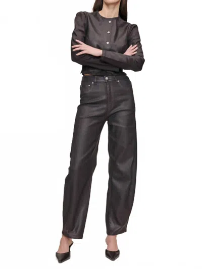 Dl1961 - Women's Miro Barrel High Rise Jeans In Cocoa Coated In Black