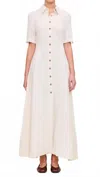 Dl1961 - Women's Montauk Short Sleeve Linen Maxi Dress In Flax In White