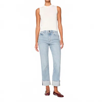 Dl1961 - Women's Patti Cuffed High Rise Straight Jeans In Aruba In Blue