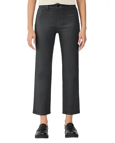 Dl1961 - Women's Patti High Rise Straight Leg Jean In Sharkskin In Black