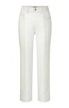 Dl1961 - Women's Patti Straight High Rise Ankle Pant In Ecru Blocked In Multi