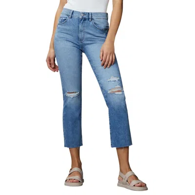 Dl1961 - Women's Patti Stright High Rise Jean In Droplet Distressed In Blue
