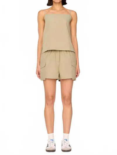 Dl1961 - Women's Poplin Boxer Short In Alpine Green