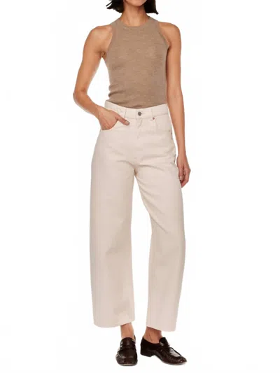 Dl1961 - Women's Taylor Relaxed High Rise Barrel Jeans In Flax In Brown