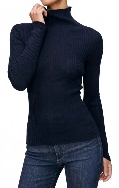 Dl1961 - Women's Turtleneck Sweater In Navy In Blue