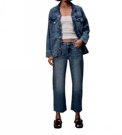 Dl1961 - Women's Women's Drue Straight Ankle Jean In South Lake In Blue