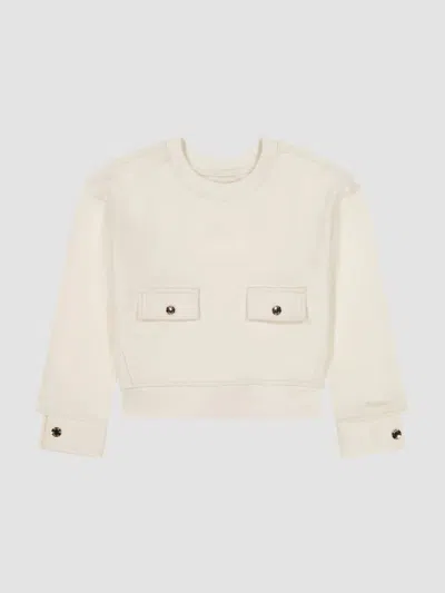 Dl1961 - Women's Women's Edie Cropped Sweatshirt In Manilla In White
