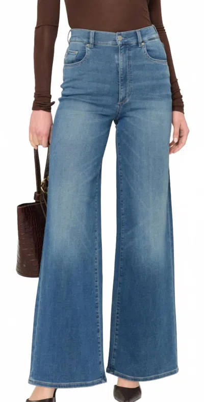 Dl1961 - Women's Women's Hepburn Wide Leg Jeans In Mohonk In Blue