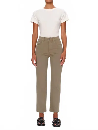Dl1961 - Women's Women's High Rise Ankle Pants In Pale Green