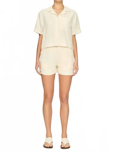 Dl1961 - Women's Women's Linen Marie Short In Flax Linen In Neutral