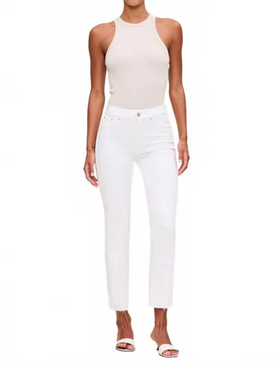 DL1961 - WOMEN'S WOMEN'S MARA STRAIGHT MID RISE INSTASCULPT ANKLE JEANS IN WHITE