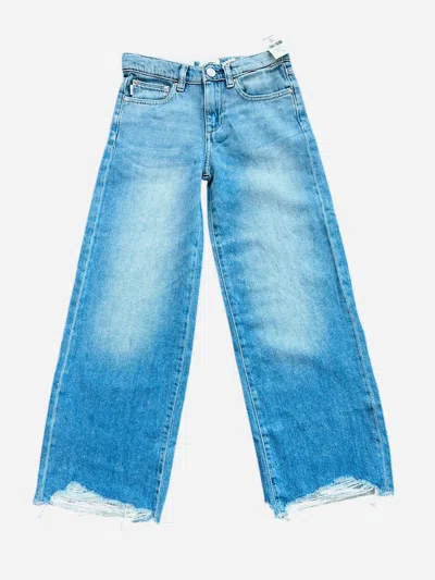Dl1961 - Women's Women's Nini Wide Leg Distressed Hem Jeans In Blue