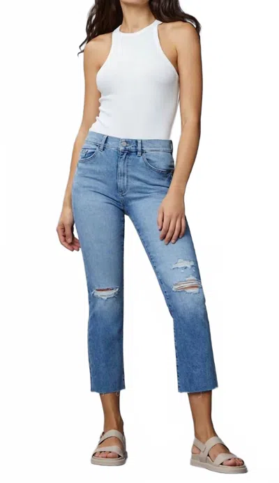 Dl1961 - Women's Women's Patti Straight High Rise Vintage Ankle Jean In Droplet Distressed In Multi