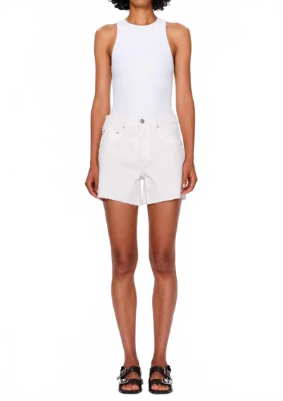 Dl1961 - Women's Zoie Relaxed Mid Rise Short In White Raw