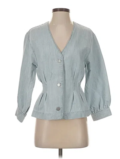 Pre-owned Dl1961 3/4 Sleeve Button Down Shirt In Blue