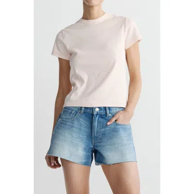 Dl1961 Abby High Waist Cutoff Denim Shorts In Blue