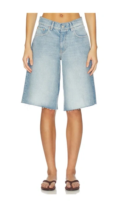 Dl1961 Abby Low Rise Relaxed Denim Short In Blue