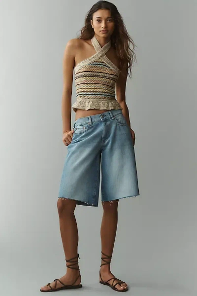 Dl1961 Abby Relaxed Denim Shorts In Blue