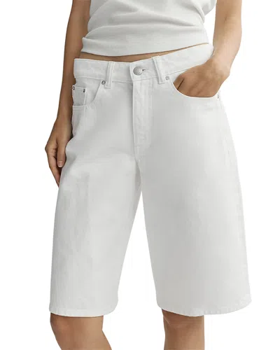 Dl1961 Abby Relaxed Low Rise Denim Shorts In White