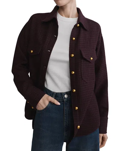 Dl1961 Addison Cotton Overshirt In Burgundy