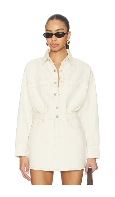 Dl1961 Addison Denim Overshirt In White