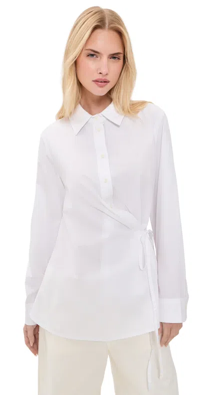 Dl1961 Agnes Wrap Shirt Cloud In White