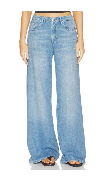 Dl1961 Alex Aura Low Rise Baggy Wide Leg Jeans In Blue