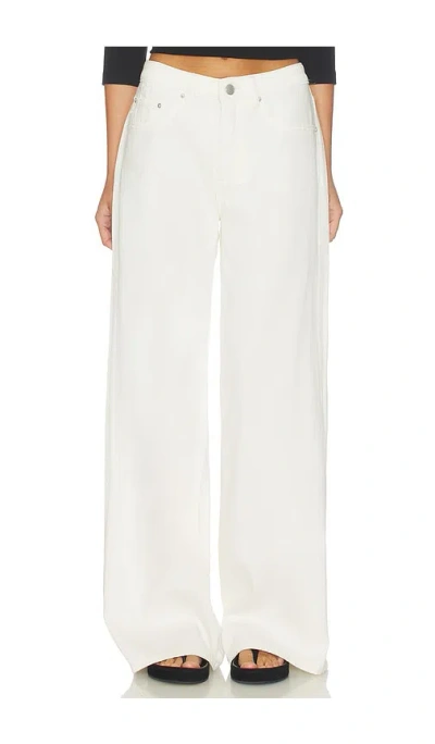 Dl1961 Alex Aura Low Rise Baggy Wide Leg Jeans In White