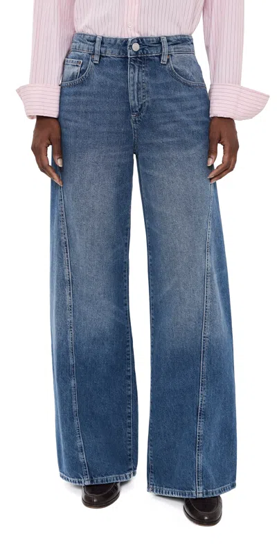 Dl1961 Taylor North Water Relaxed Barrel Leg Jean In Blue
