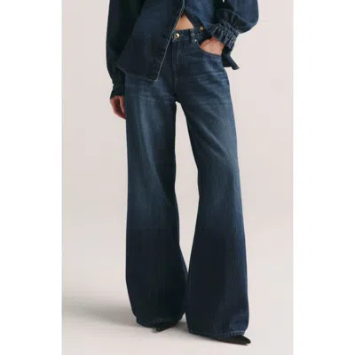 Dl1961 Alex Low Rise Baggy Wide Leg Jeans In Black