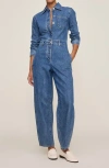 Dl1961 Alissa Long Sleeve Denim Jumpsuit In Blue