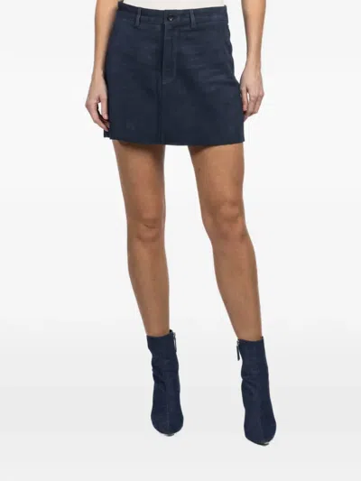 Dl1961 Alma Belt-loop Skirt In Blue