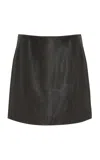 Dl1961 Alma Leather Mini Skirt In Black
