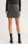 Dl1961 Alma Leather Miniskirt In Gray