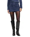 Dl1961 Alma Leather Miniskirt In Blue