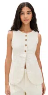 Dl1961 Amalie Linen Vest In Flax Linen (linen)