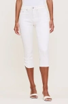 Dl1961 Bardot High Waist Instasculpt Capri Skinny Jeans In White Dl Airbrushed