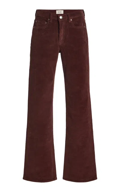 Dl1961 Bella Slim Bootcut Mid-rise Corduroy Jeans In Burgundy