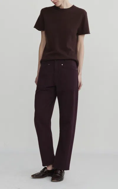 Dl1961 Bilie Easy Barrel High Rise Pants In Brown